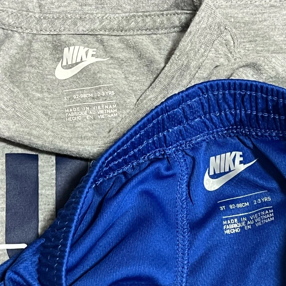 Nike Toddler Boys 2-Piece Set Just Do It Tee & Blue Athletic Shorts Size 3T - Picture 7 of 8